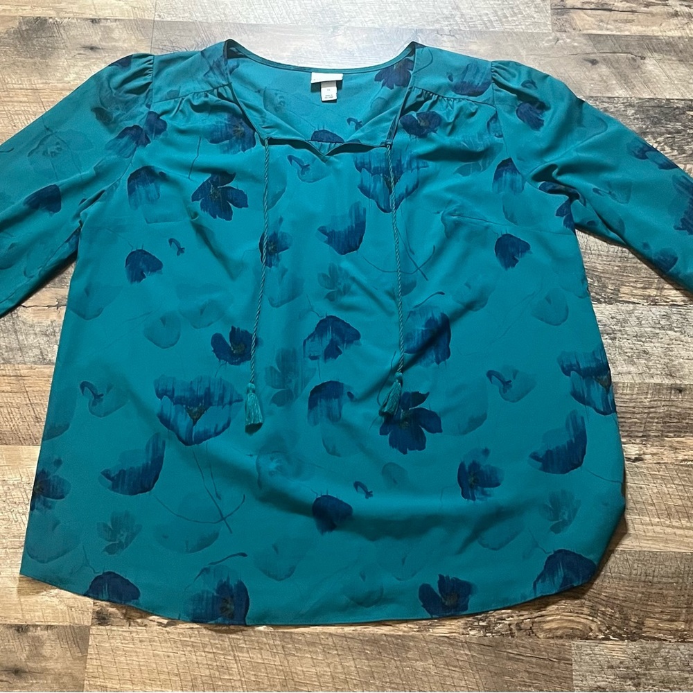 Turquoise Sheer Blouse